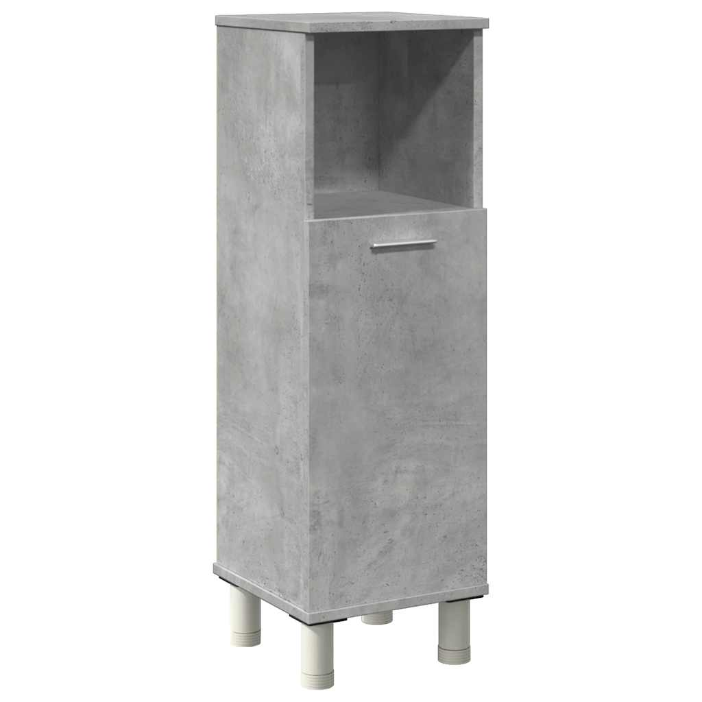 betonszürke forgácslap fürdőszobaszekrény 30 x 30 x 95 cm (856136)