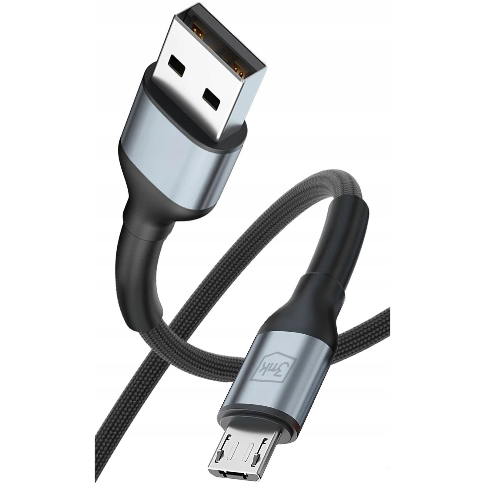 Kábel 3mk Hyper Cable N- A na Micro 50cm QC 3.0 5V/2A 10W čierny