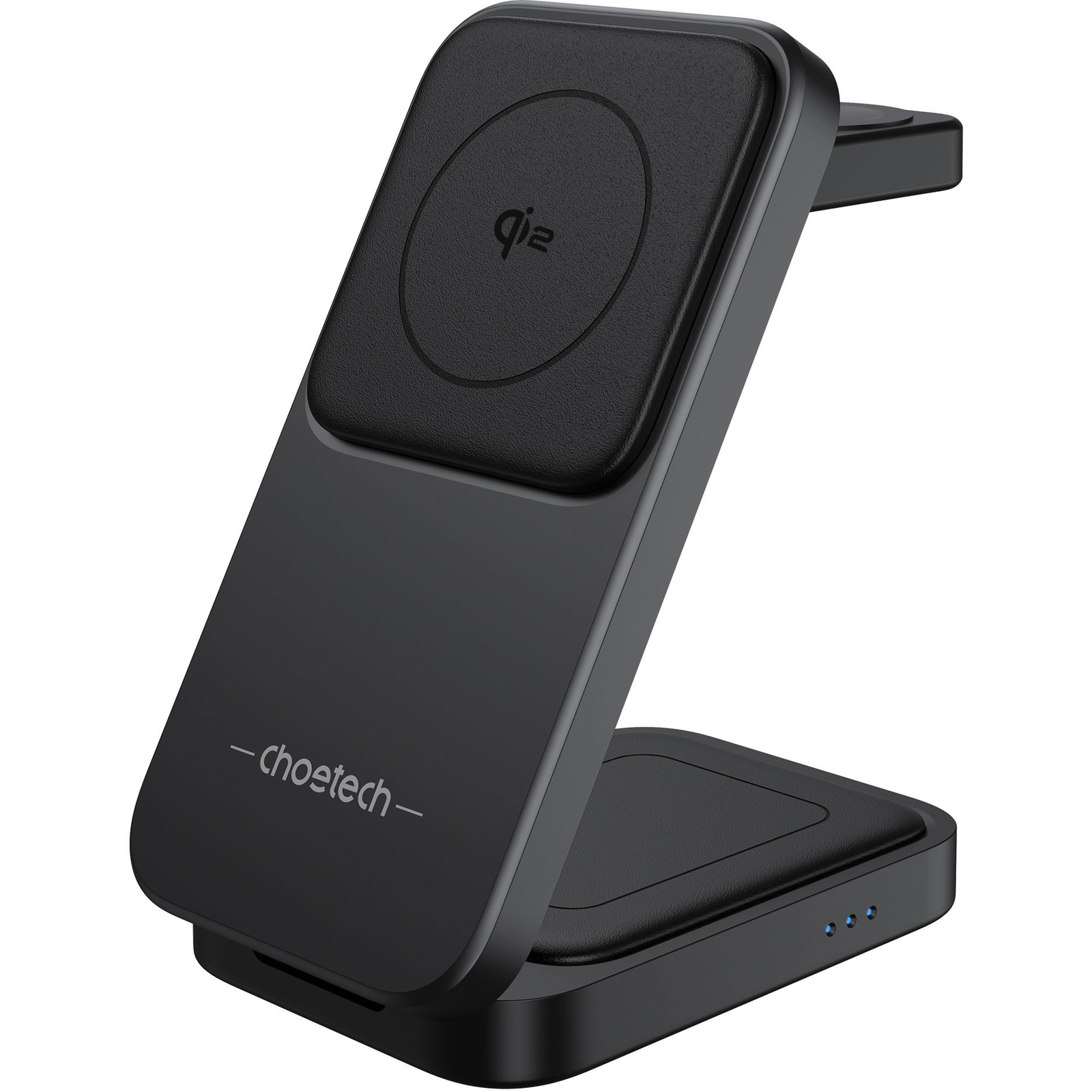 Choetech 15W 3-in-1 Qi2 Certified Foldable Magnetic Wireless Charger--black (T611-F-BK-V2)