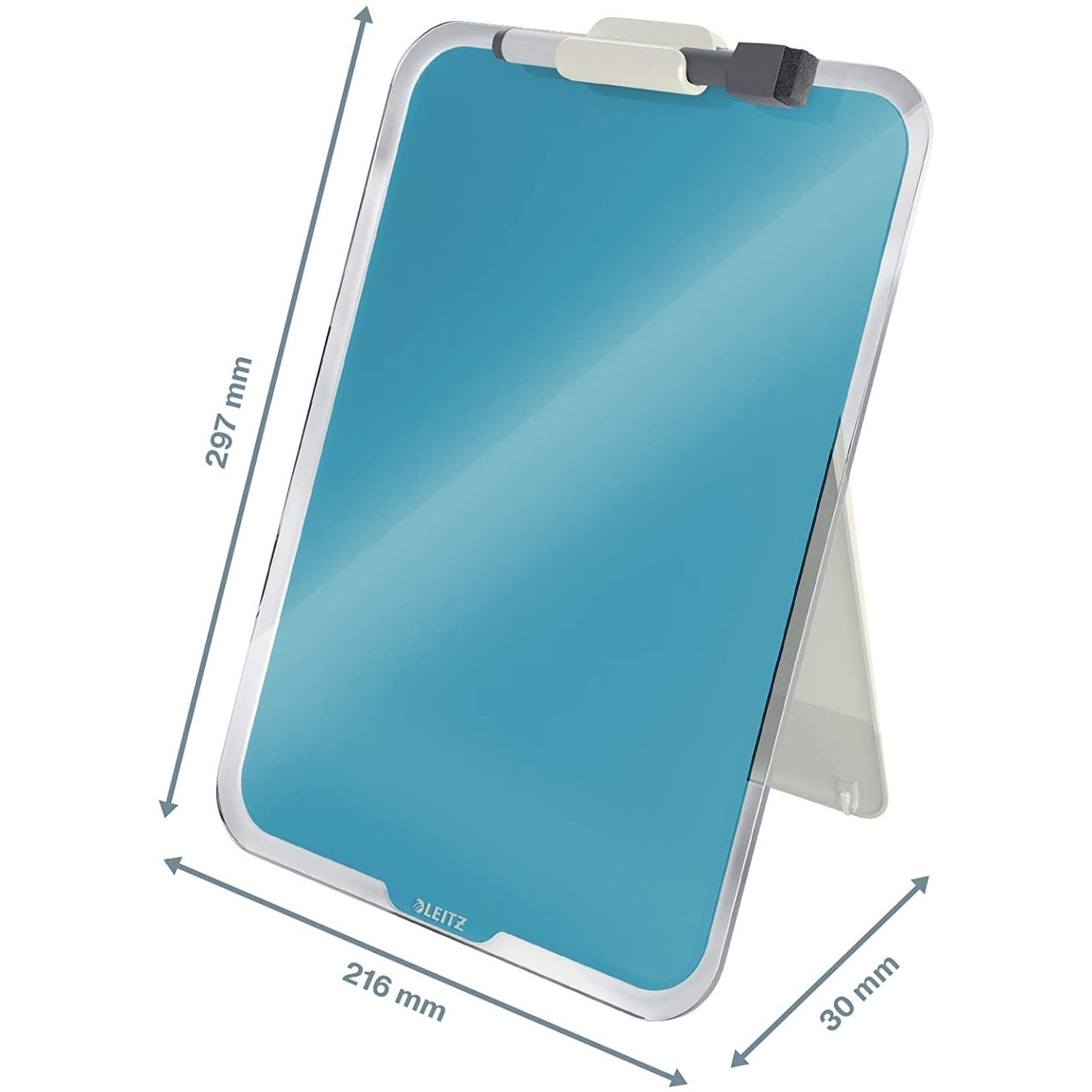 Leitz Cosy asztali üvegtábla állvány nyugodt kék (39470061) (lei39470061)