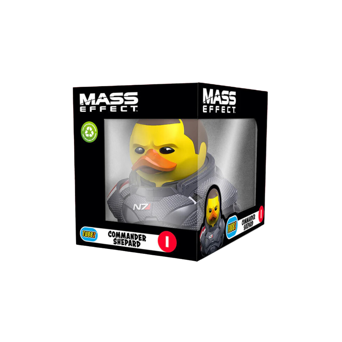 Numskull Tubbz Boxed Mass Effect - Commander Shepard gyűjthető Gumikacsa figura 9cm (NS5103)