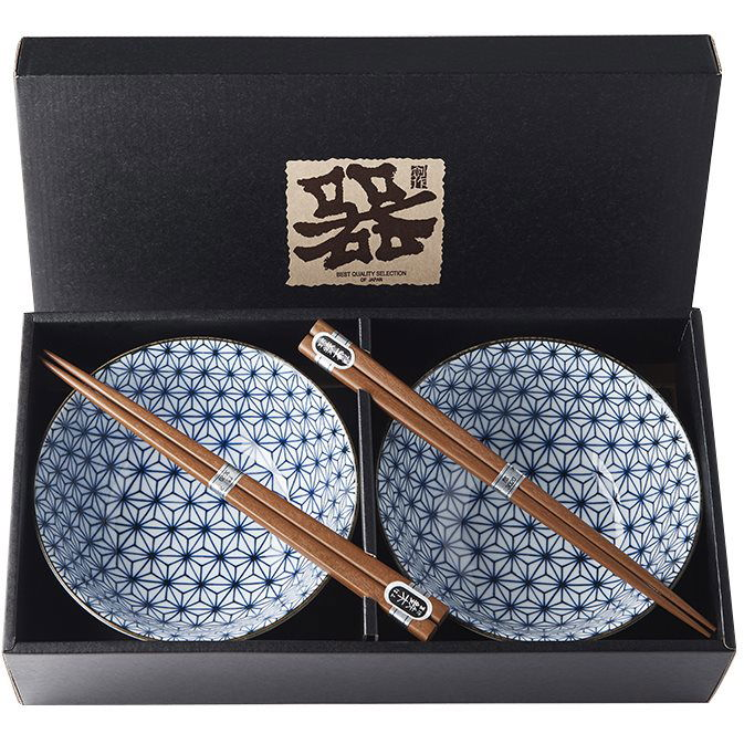 Made In Japan Starburst Design Tálkészlet pálcikákkal, 400 ml, 2 db (MIJRW0003)