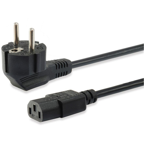 Equip 112121 electriciteitssnoer Zwart 3 m Netstekker type F C13 stekker