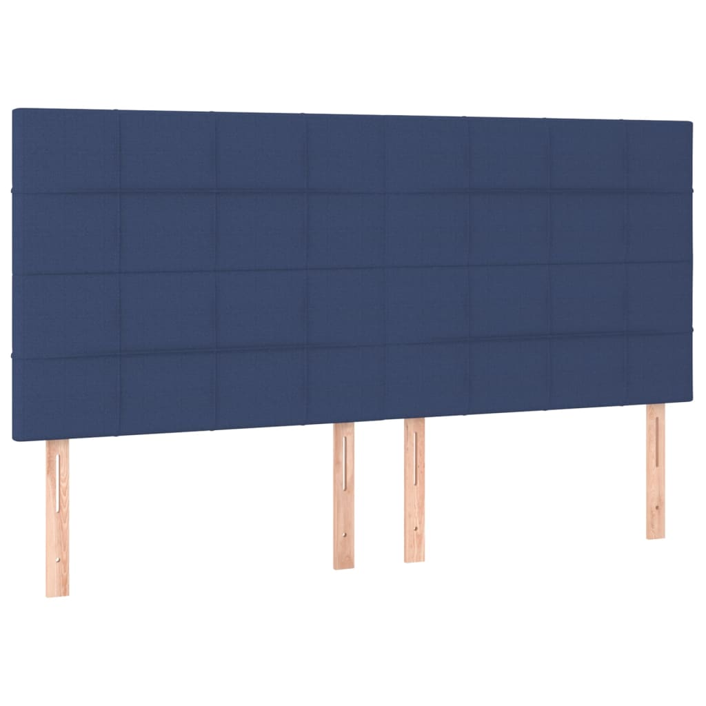 4 db kék szövet fejtámla 100x5x78/88 cm (3116360)