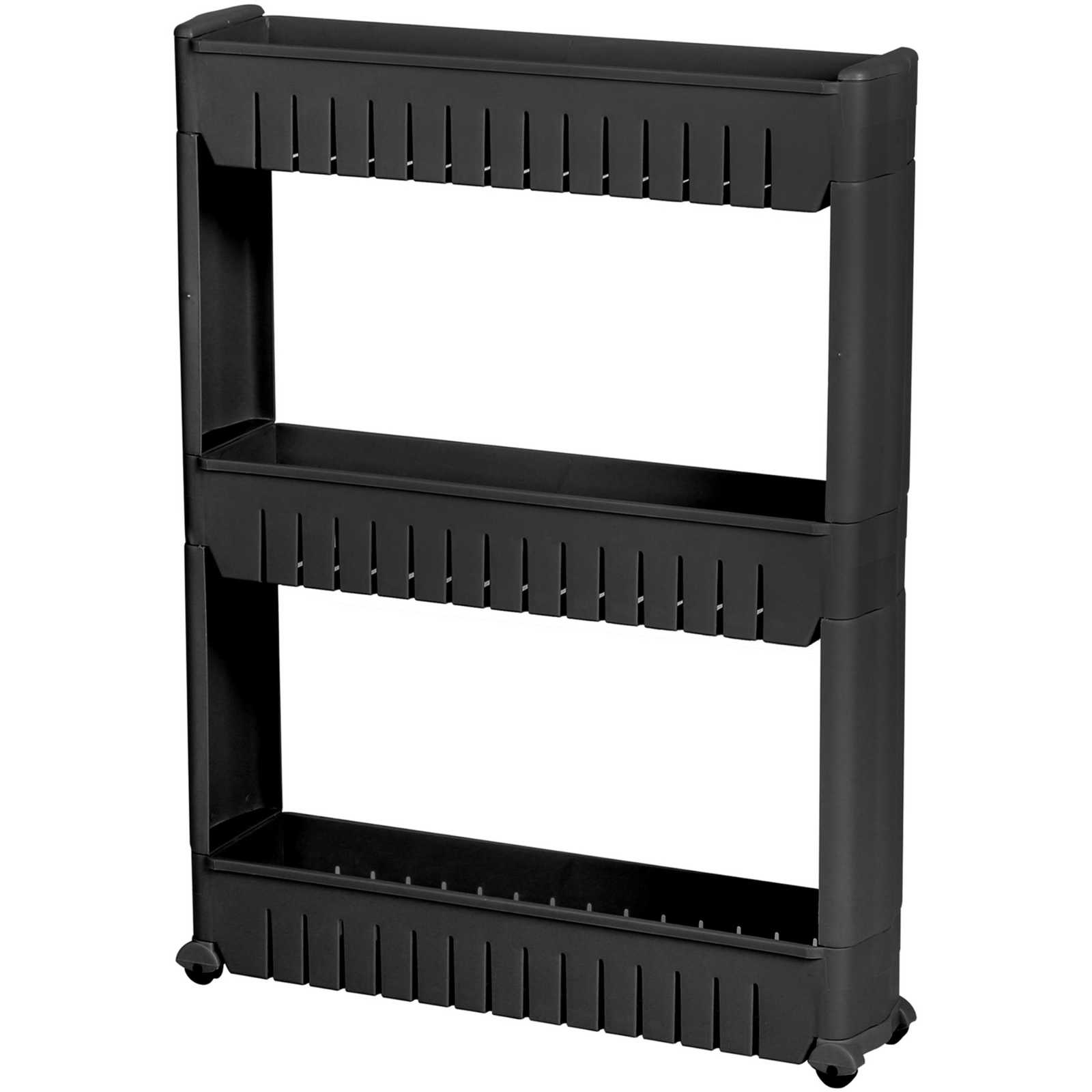 DOCHTMANN Fürdőszobai, keskeny, fekete, műanyag, 54×72×12 cm (557000)