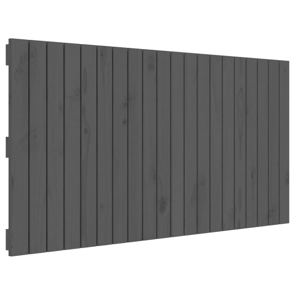 szürke tömör fenyőfa fali fejtámla 127,5 x 3 x 60 cm (824840)
