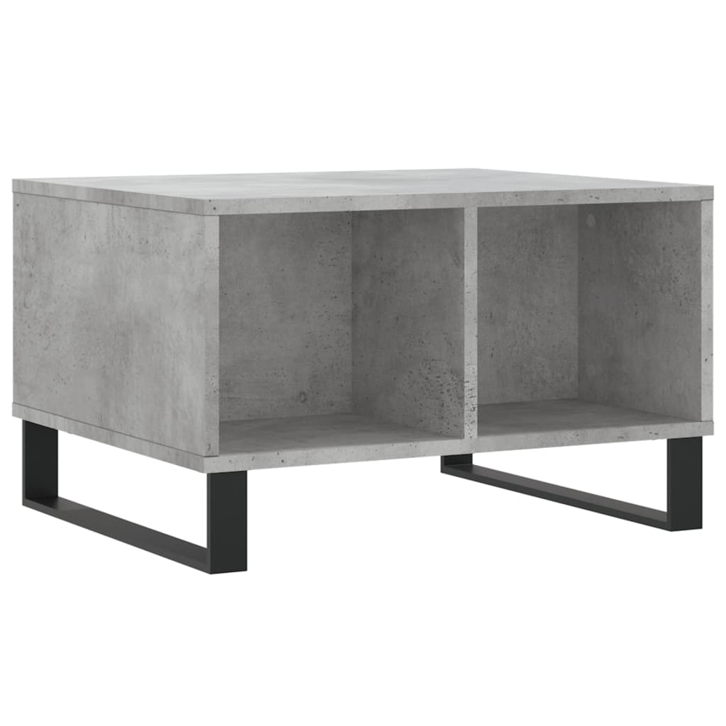 betonszürke szerelt fa dohányzóasztal 60 x 50 x 36,5 cm (830552)