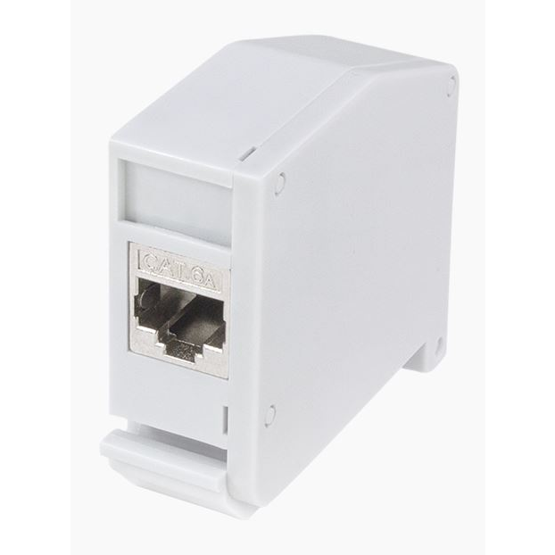 Logilink DIN-sínes adapter Cat.6A soros csatlakozóval, árnyékolt, 2x RJ45 aljzat (MP0056) (MP0056)