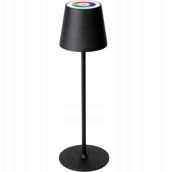 Lampa stołowa Platinet PLATINET TABLE RESTAURANT LAMP LAMPA BAROWA WATERPROOF IP44 REGULATION RECHARGEABLE RGB BLACK