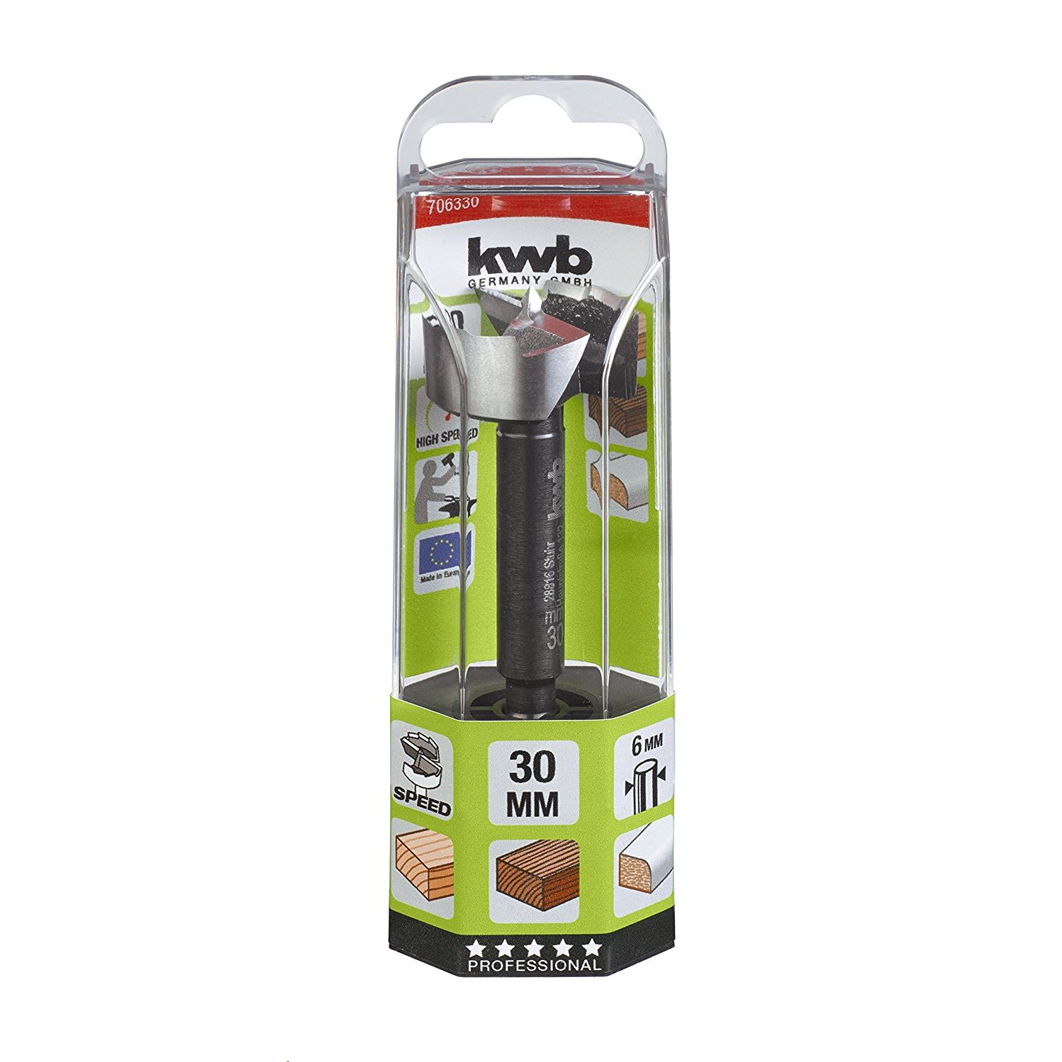 KWB PROFI AKKU TOP ENERGY SAVING 45% FORSTNER kivetőpánt süllyesztő, 30 mm (706330) (706330)