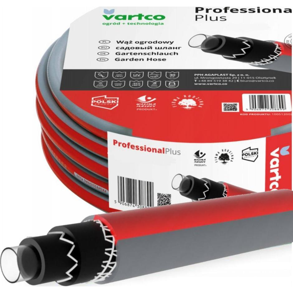 Agaplast Vartco Professional Plus 3/4" Kerti Tömlő 50 m (PP1005340050)