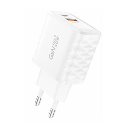Foneng EU56 USB-A + USB-C 20W GaN hálózati töltő fehér (EU56 Single)