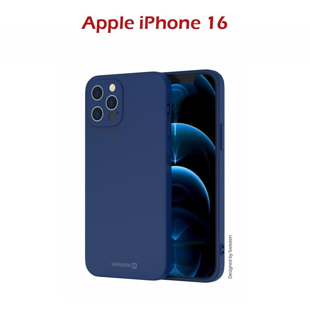 Swissten Soft Joy Apple iPhone 16 kék tok (34500381)