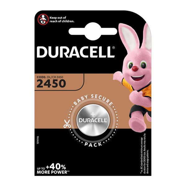 DURACELL gombelem (CR2450, 3V, lítium) 1db / csomag (BATDUR0715)
