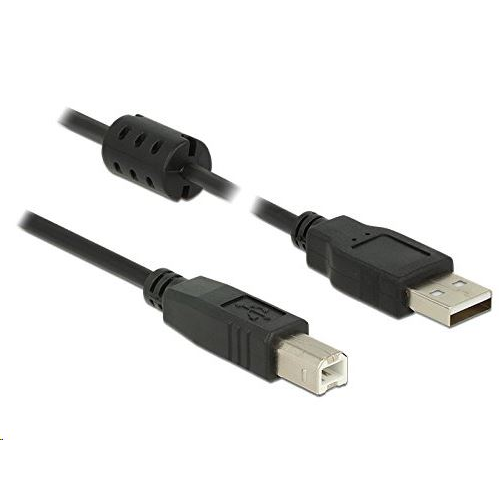 Delock 84899 USB 2.0 A > USB 2.0 B kábel, 5 m, fekete (84899)