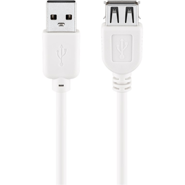 Goobay 96288 USB 2.0 Hosszabbító kábel - Fehér (5m)