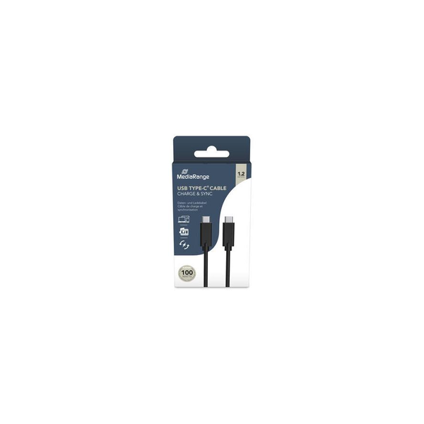 MediaRange USB-C Lade-/Datenkabel USB 3.1 10Gbit/s 1,2m sw (MRCS214)