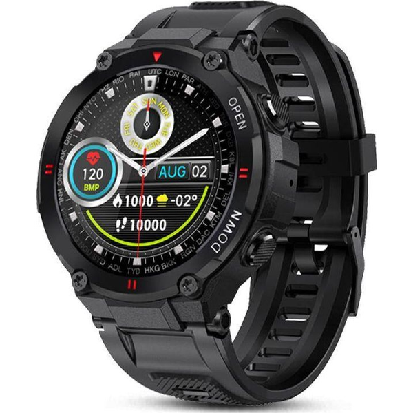 Giewont GW430 Smartwatch 1,28" IP67 rezistent la apă Bluetooth 5.0 negru