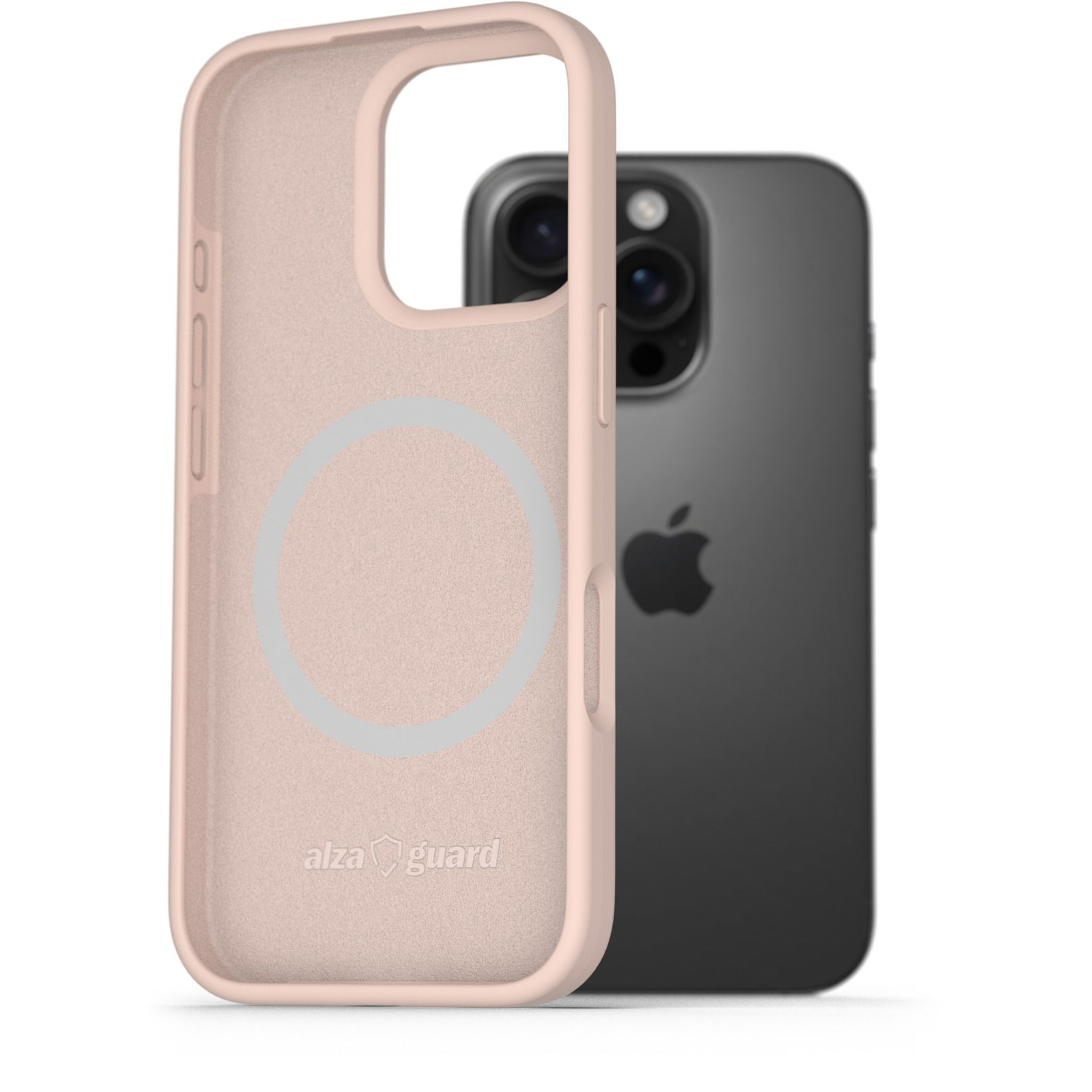 AlzaGuard iPhone 16 Pro Silicone Case Compatible with Magsafe rózsaszín tok (AGD-PCMS25P)