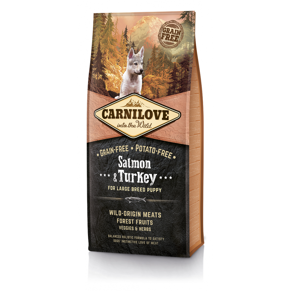 Carnilove Puppy Large Salmon & Turkey-Lazac-Pulyka Hússal 12kg (LPHT-CL846)