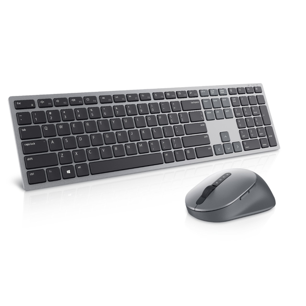 DELL KM7321W clavier Souris incluse Bureau RF sans fil + Bluetooth QWERTZ Hongrois Gris, Titane