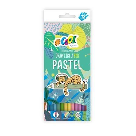 Victoria Pastel kerek színes ceruza készlet, 12 pasztell szín (TVC007) (TVC007)