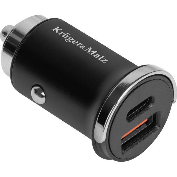 Polnilec avto KRUGER-MATZ, Quick Charge, 30W, USB-A; USB-C