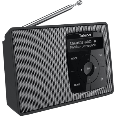 TechniSat Digitradio 2 Bluetooth hordozható DAB + FM Zsebrádió - Fekete / Ezüst (0000/3910)