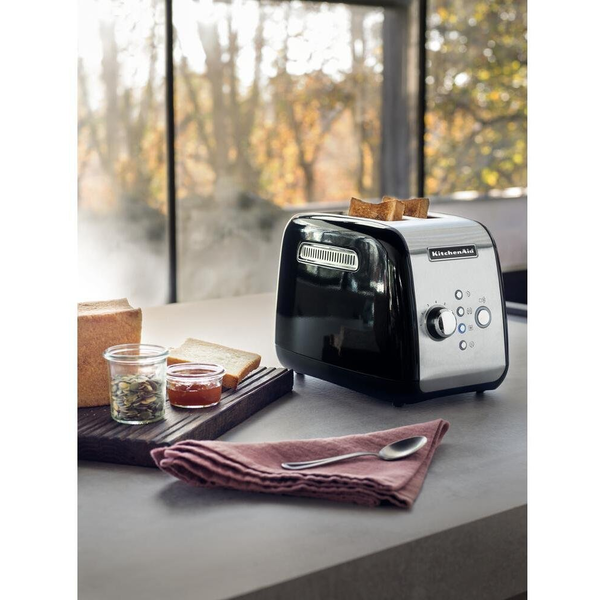 KitchenAid 5KMT221EOB 7 2 филия(и) 1100 W Черен, Неръждаема стомана