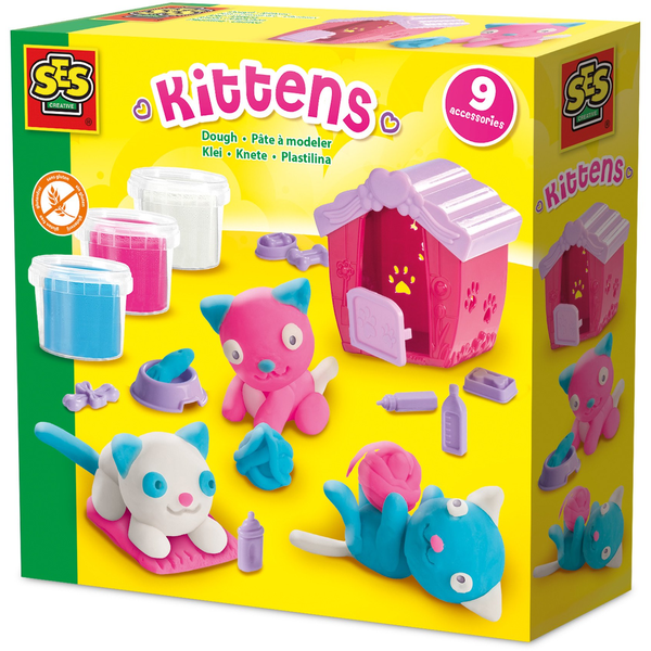 SES Creative Dough - Kittens Modeleringsvoks Flerfarvet
