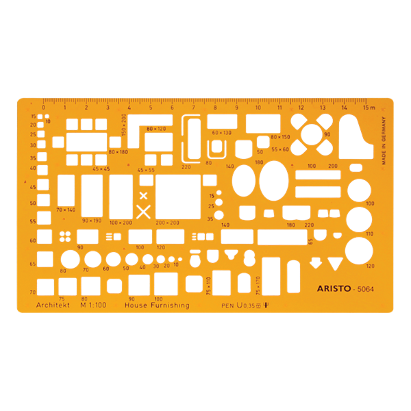Aristo 1:100 építész bútorsablon (GEO5064)