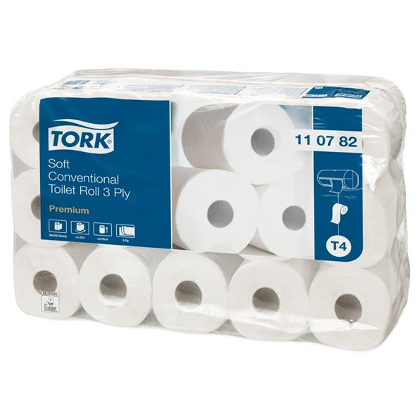 Tork Soft 3 Rétegű T4 Tekercses Toalettpapír - Fehér (30 tekercs) (110782)