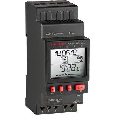 Kalapsínes időkapcsoló óra Digitális Müller SC 18.14 easy NFC 230 V 16 A/250 V (23636)