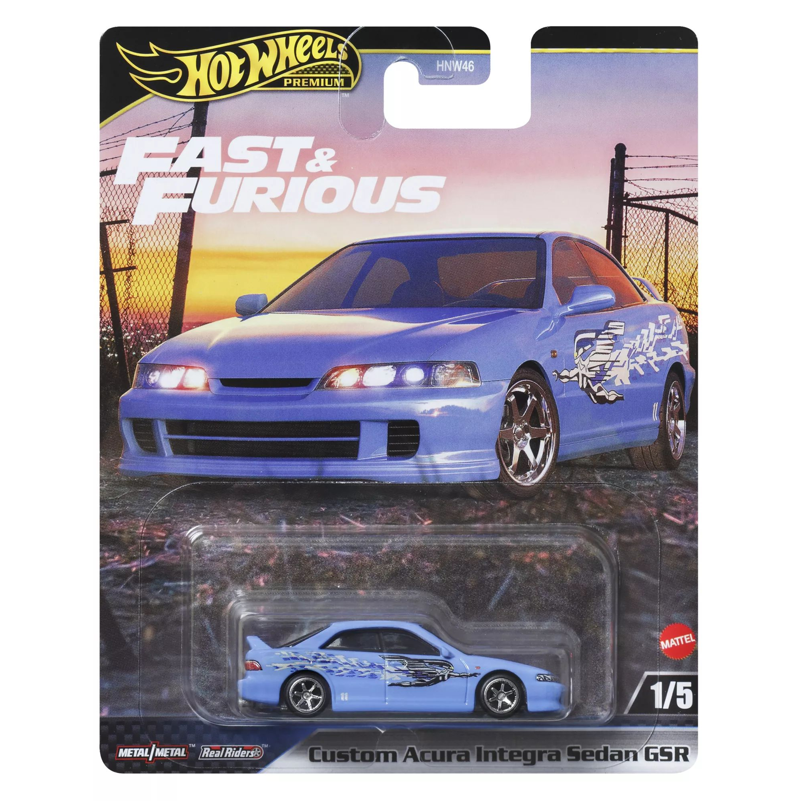 Mattel Hot Wheels Acura Integra Halálos iramban deluxe kisautó (HNW46)
