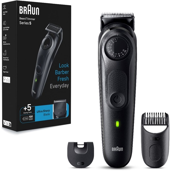 Braun BeardTrimmer 5 BT5420 zastrihávač fúzov Batérie 40 2 cm Čierna (10AS490149)