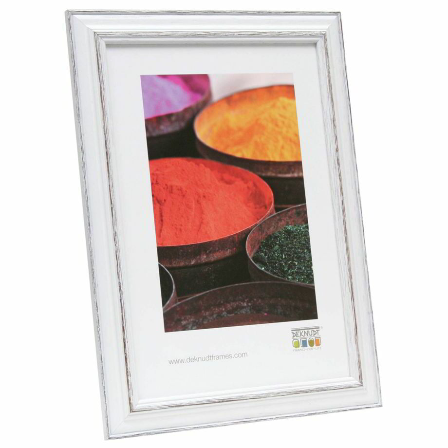 Deknudt S221H3 26x34,7 Képkeret - Fehér/barna (S221H3 21X29,7)