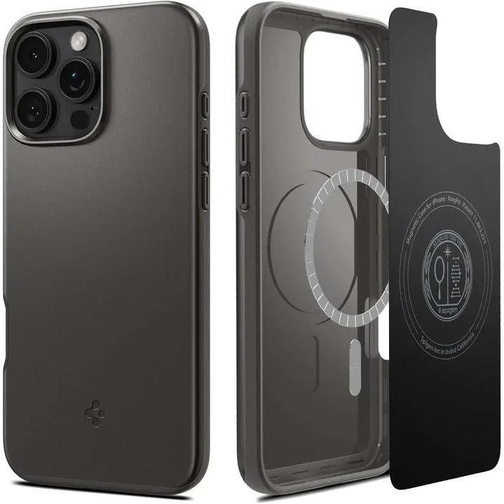 Spigen Thin Fit MagFit iPhone 16 Pro Max tok szürke (ACS07979) (ACS07979)