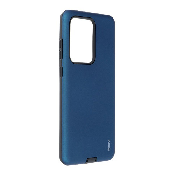 ROAR RICO ARMOR силиконов калъф за защита на гръб (средна устойчивост на удар, пластмасов гръб, мат), тъмно син [Samsung Galaxy S20 Ultra (SM-G988F), Samsung Galaxy S20 Ultra 5G (SM-G988B)]