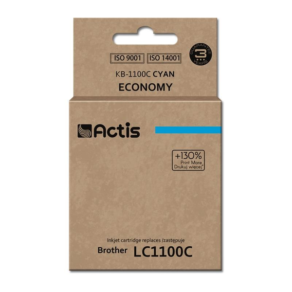 Actis (Brother LC1100C/980C) Tintapatron Cián