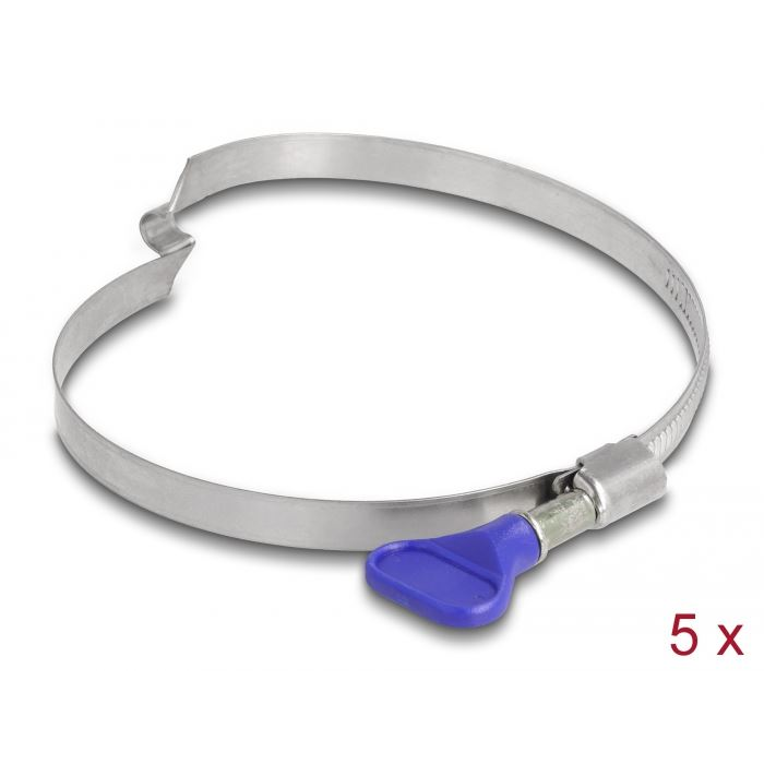 Delock tömlőbilincs pillangó fogantyúval jobbkezeseknek 80-100mm, 5db (19614) (delock19614)