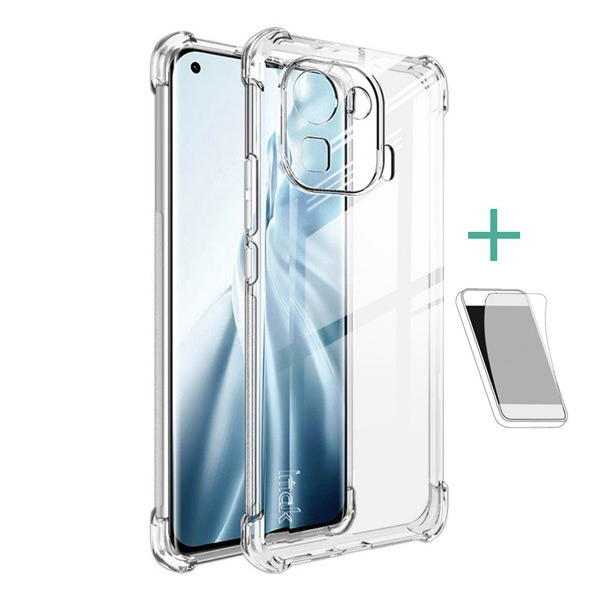 IMAK szilikon telefonvédő (közepesen ütésálló, légpárnás sarok + képernyővédő fólia) ÁTLÁTSZÓ [Xiaomi Mi 11 Pro 5G] (5996591071749)