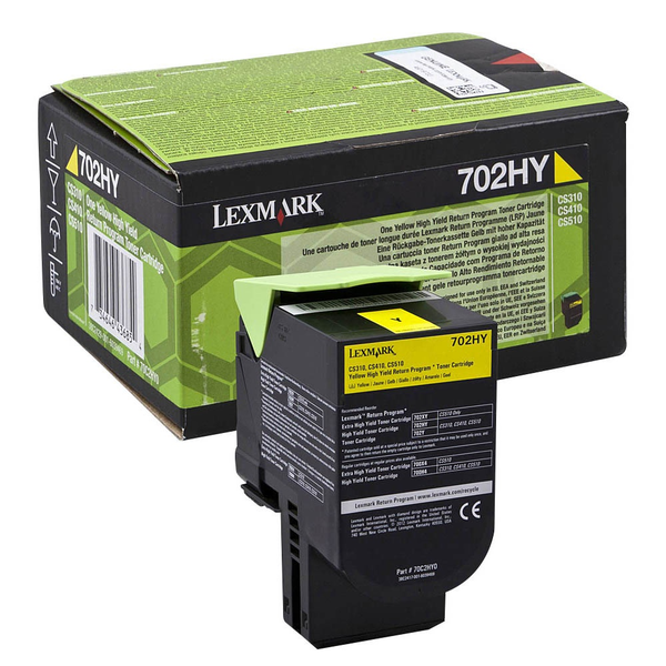 Lexmark 702HY tonercartridge 1 stuk(s) Origineel Geel