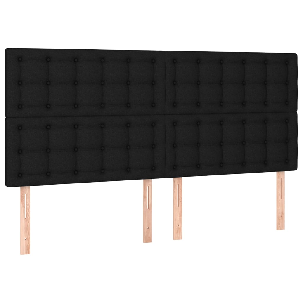 4 db fekete szövet fejtámla 90x5x78/88 cm (3116782)