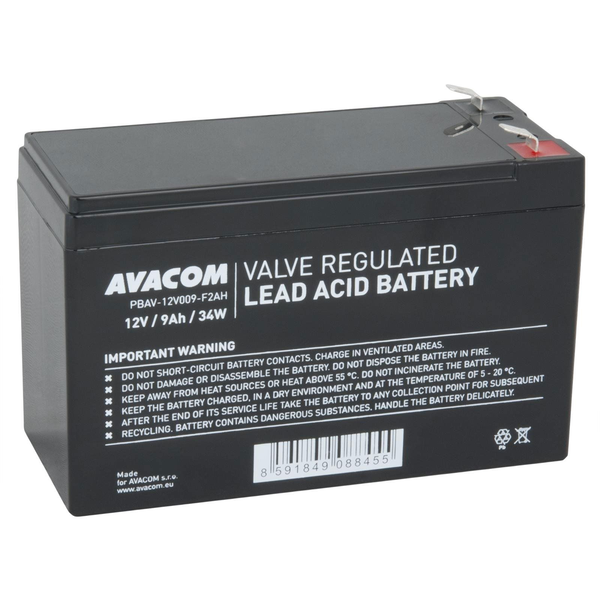 AVACOM Akkumulátor 12V 9Ah F2 HighRate