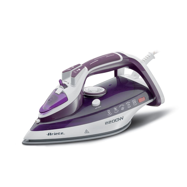 Ariete 6243 Suché aj parné žehlenie Keramická žehliaca plocha 2200 W Purpurová, Biela