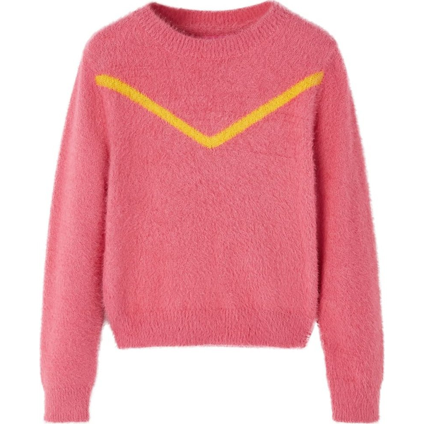 Gyerek pulóver kötött régi rózsaszín 128