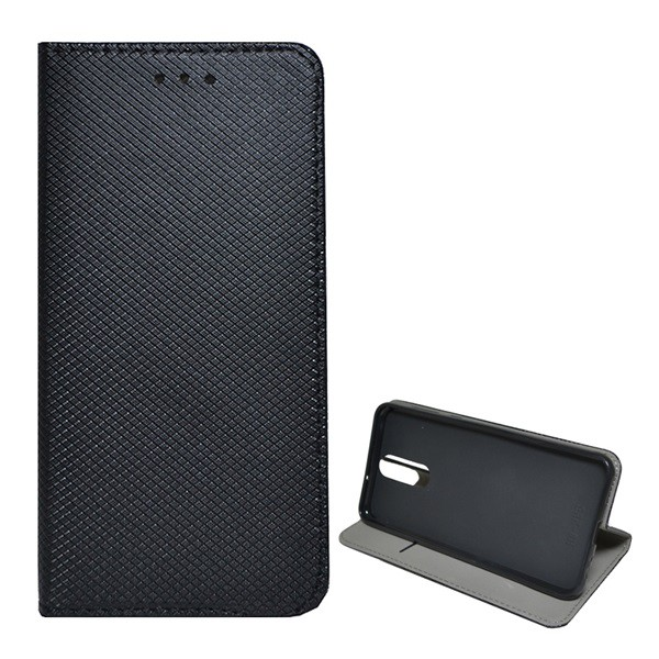 Tok álló, bőr hatású (FLIP, oldalra nyíló, asztali tartó funkció, rombusz minta) FEKETE [Huawei Mate 10 Lite] (5996457746392)