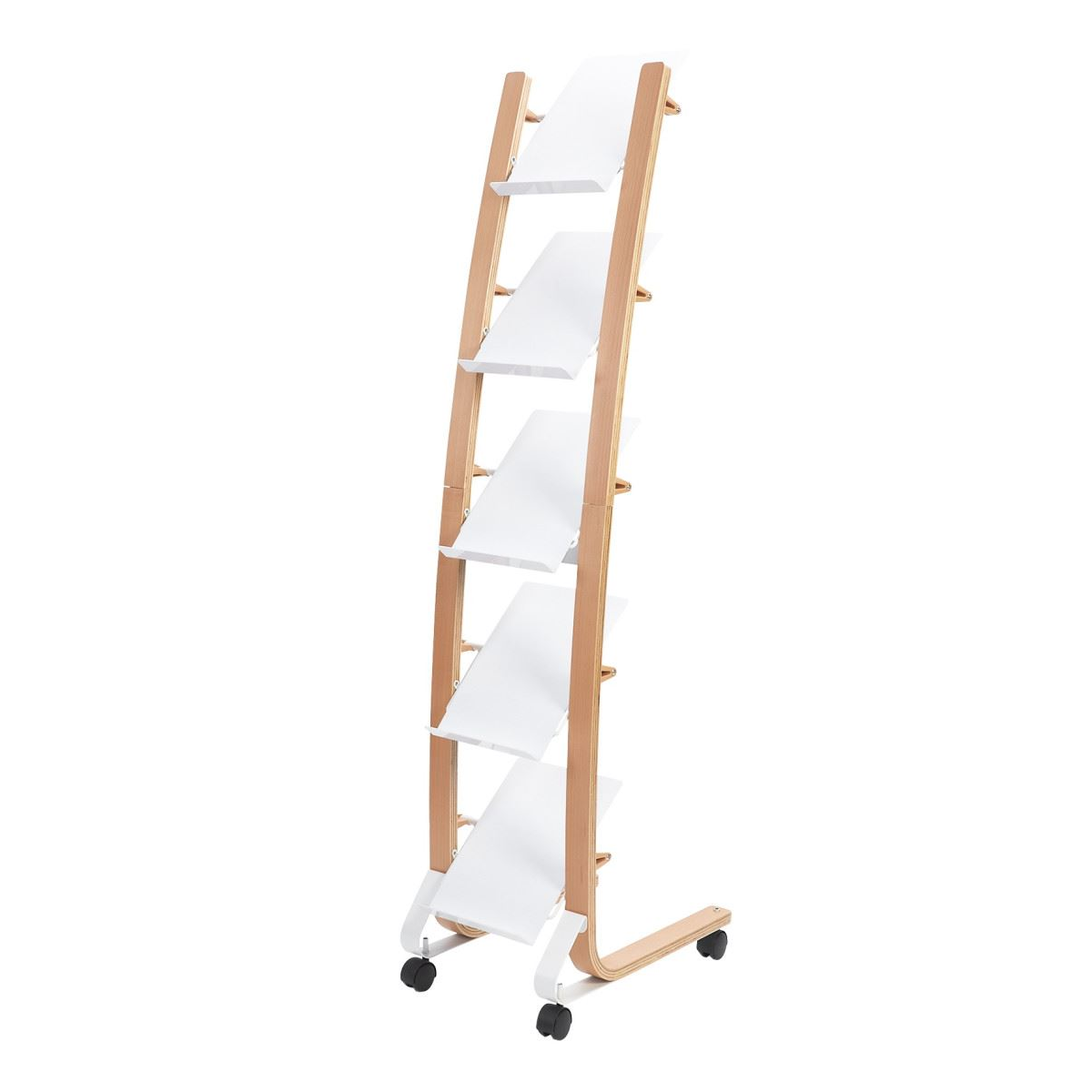 Alba 5 rekeszes gurulós katalógustartó fehér-barna (DD5PMW BC) (DD5PMW BC)