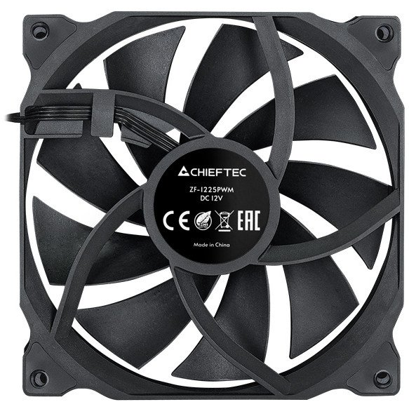 Chieftec ZF-1225PWM Компютърна охладителна система Кутия на компютър Вентилатор 12 см Черен 1 броя