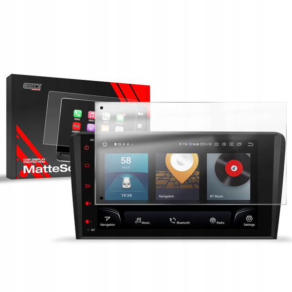 Folia matowa GrizzGlass CarDisplay Protection do Audi RS3 8P Android Radio 2011-2012